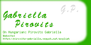 gabriella pirovits business card